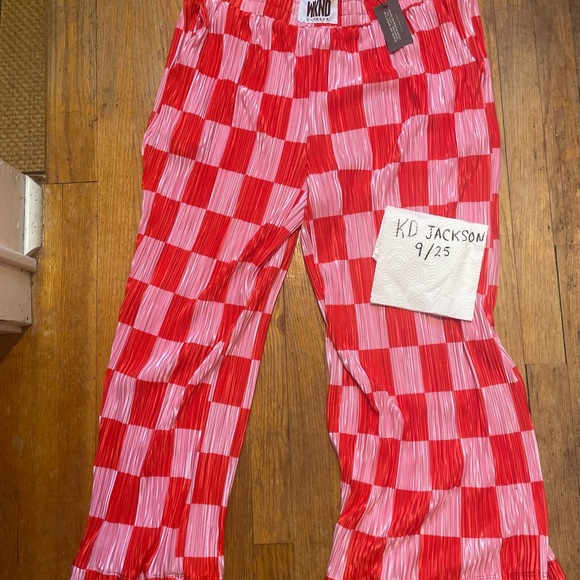 Chaser Red and Pink Striped Pants - Picture 1 of 2